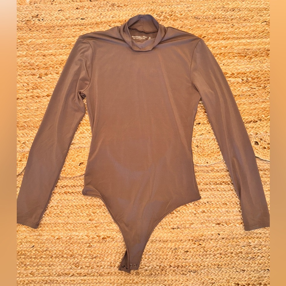 Abercrombie & Fitch Brown Long Sleeve Bodysuit